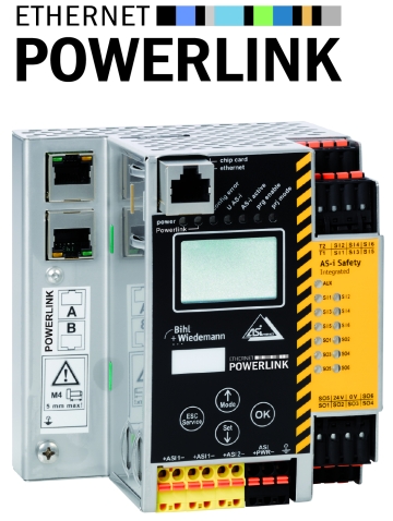 AS-i 3.0 Powerlink gateway med integreret sikkerhedsmonitor (BWU3177).
